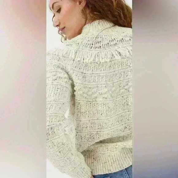 FatFace Nora Craft Jumper Sweater Natural Ivory Wool Blend Women’s Size 8 - Picture 4 of 14